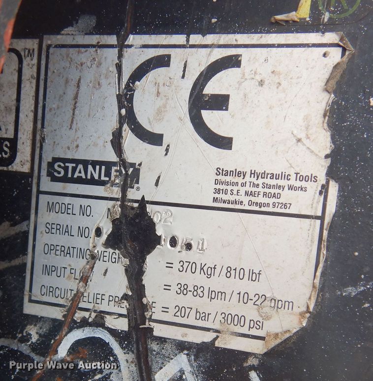 image for item DK3394 Stanley skid steer breaker