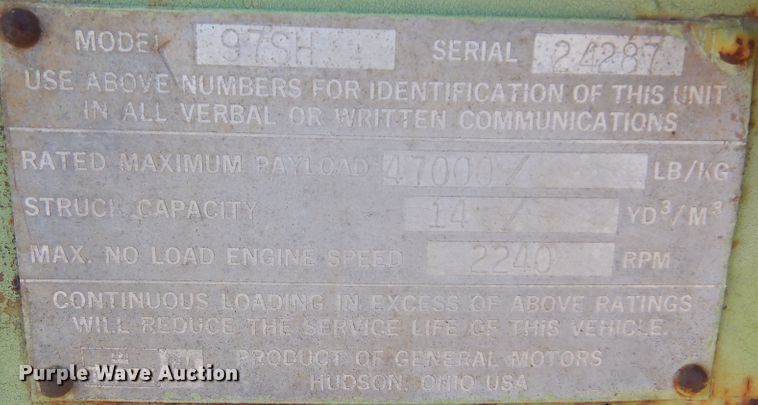 image for item DK3422 Terex TS14  conventional scraper