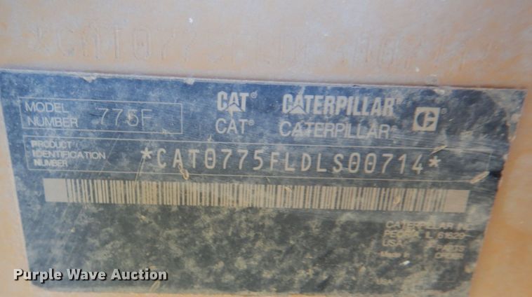 image for item DL0677 2008 Caterpillar 775F  haul truck