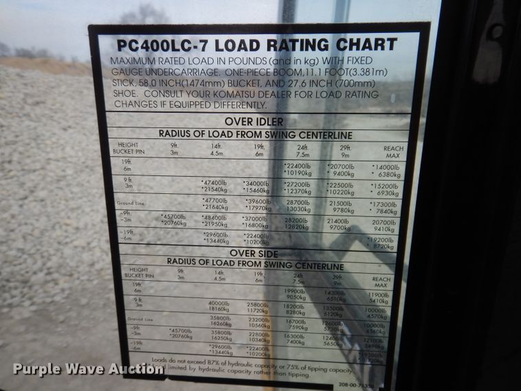 image for item DL5862 2006 Komatsu PC400LC  excavator