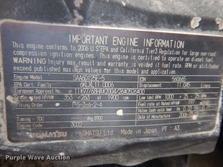 image for item DL5862 2006 Komatsu PC400LC  excavator