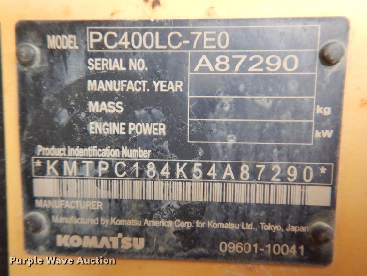 image for item DL5862 2006 Komatsu PC400LC  excavator