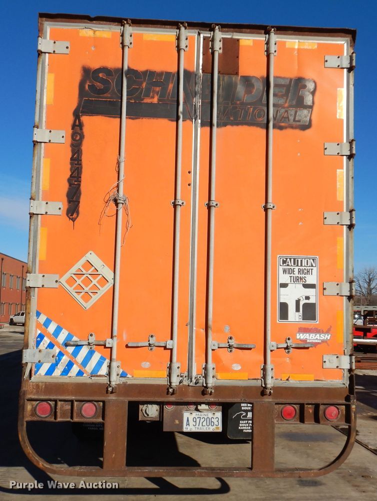 image for item DL5881 1991 Wabash P-102CW  dry van trailer