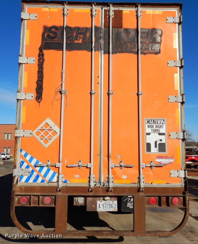 image for item DL5881 1991 Wabash P-102CW  dry van trailer