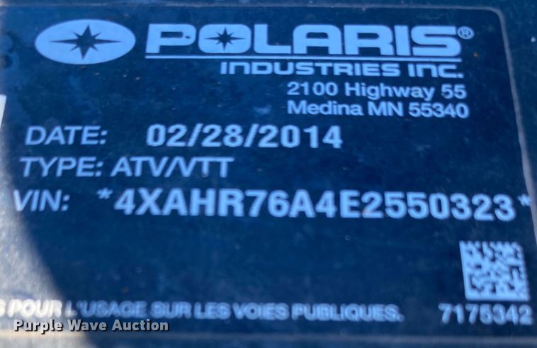 image for item DL6184 2014 Polaris 6x6  utility vehicle