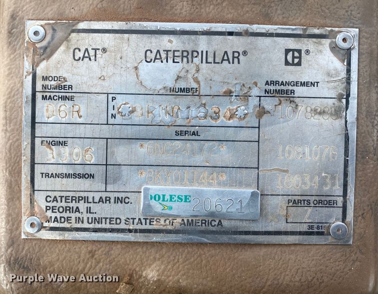 image for item DL6189 2001 Caterpillar D6R LGP  dozer