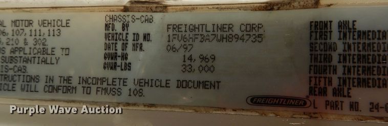 image for item DM4411 1998 Freightliner FL70  crane truck
