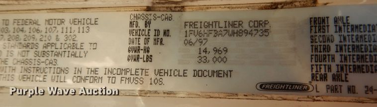 image for item DM4411 1998 Freightliner FL70  crane truck