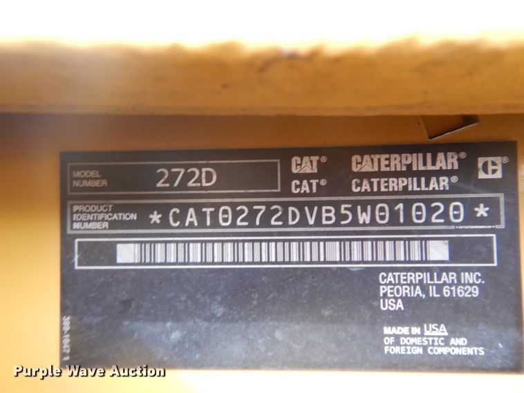 image for item DM5313 2015 Caterpillar 272D  skid steer loader