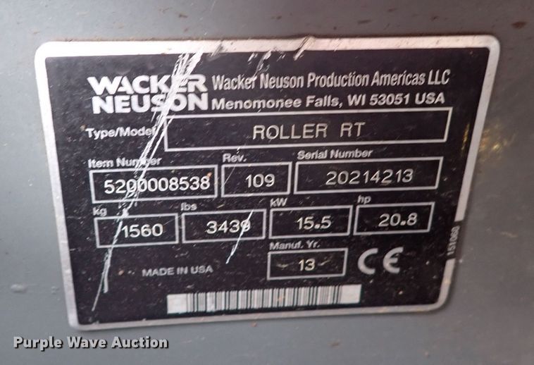 image for item DN2341 2013 Wacker Neuson RTSC2  trench compactor