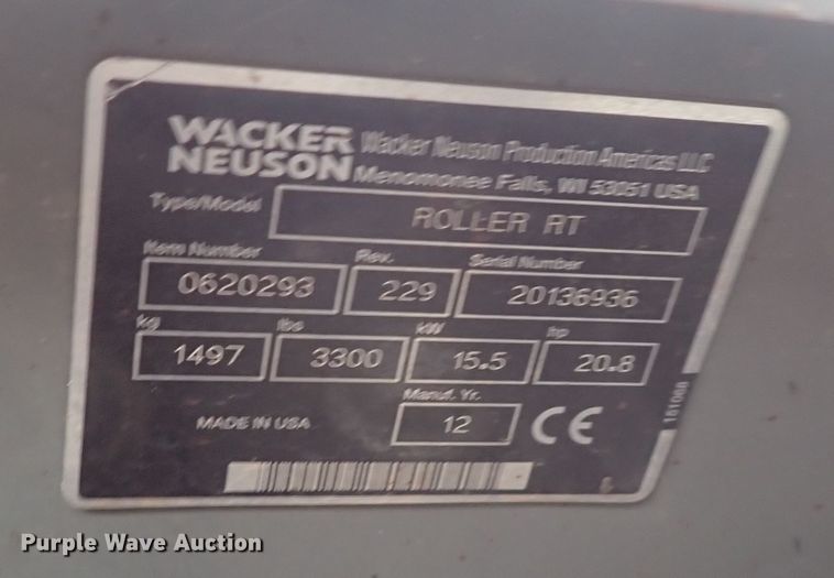 image for item DN2342 2012 Wacker Neuson RTSC2  trench compactor
