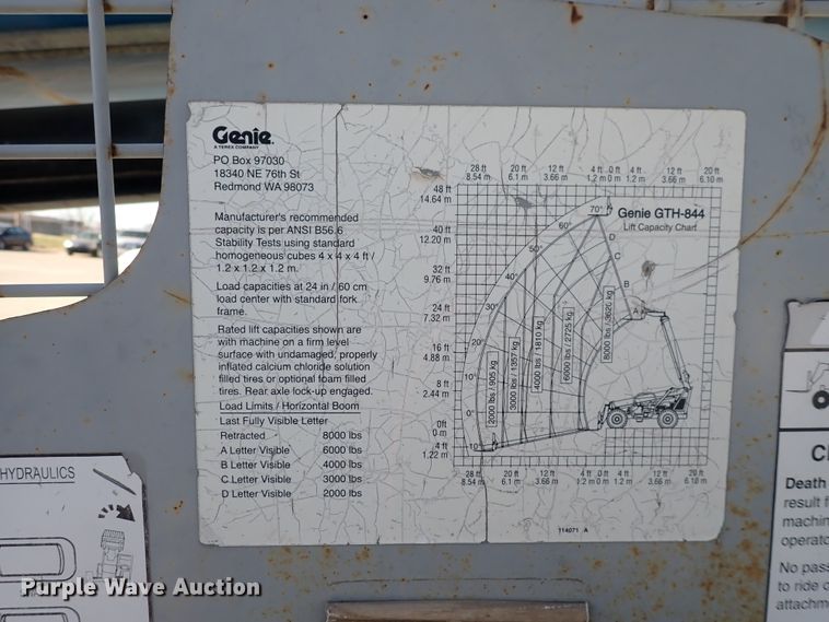 image for item DN2389 Genie GTH-844  telehandler