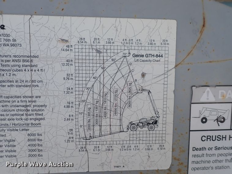 image for item DN2389 Genie GTH-844  telehandler
