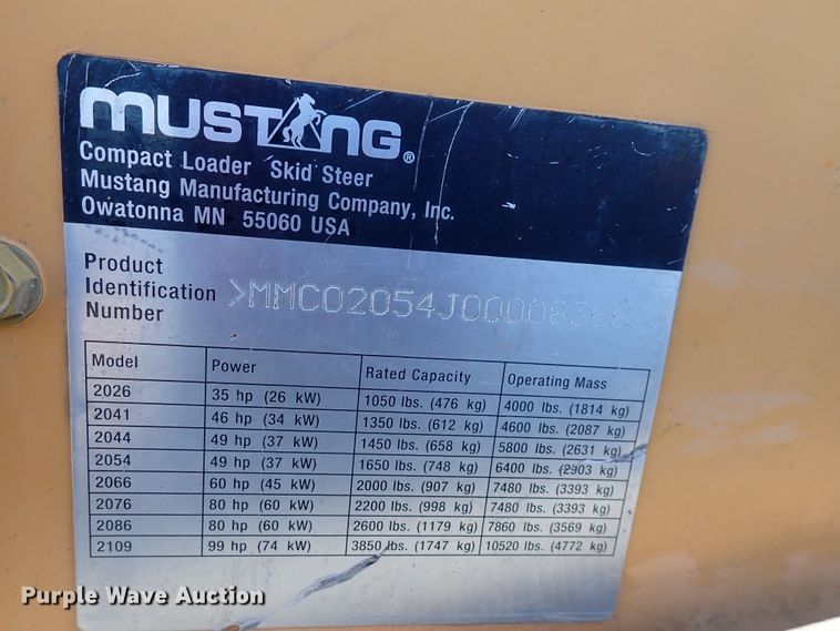 image for item DN2390 Mustang 2054  skid steer loader