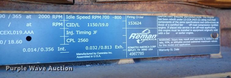 image for item DN2408 2000 Komatsu WA600-1LE  wheel loader