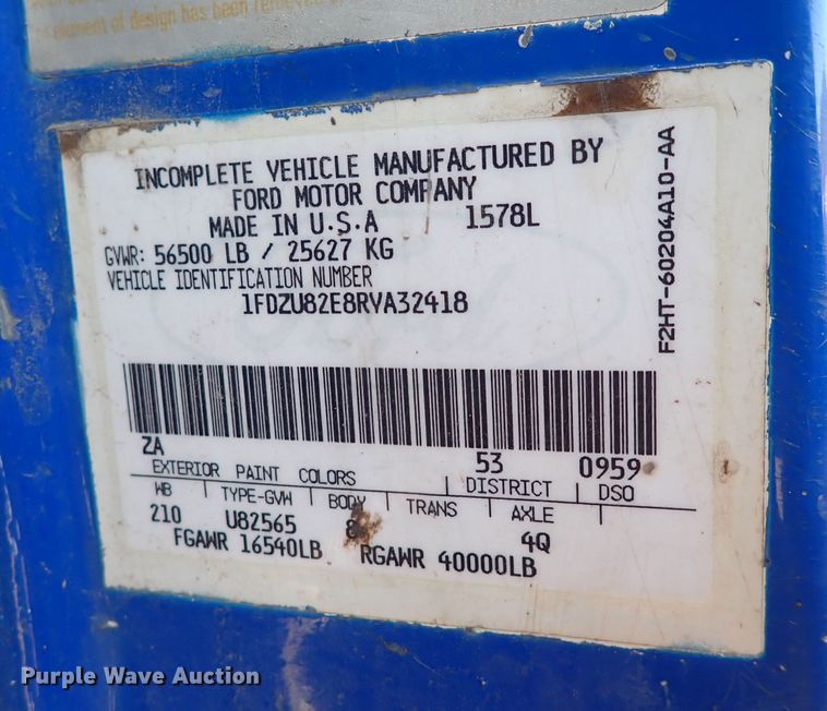 image for item DN2411 1994 Ford LT8000F  dump truck