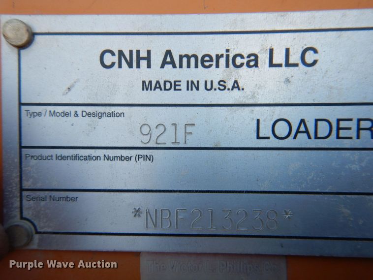 image for item DN2522 2011 Case 921F  wheel loader