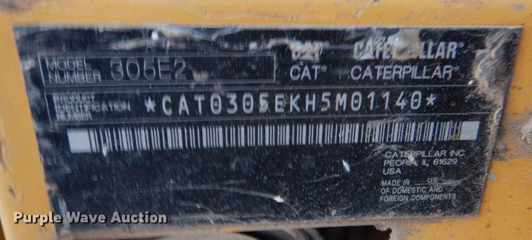 image for item DN2524 Caterpillar 305E2  mini excavator