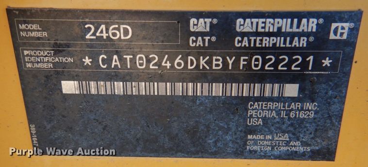 image for item DN2533 Caterpillar 246D  skid steer loader