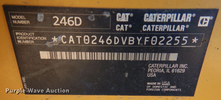 image for item DN2534 Caterpillar 246D  skid steer loader