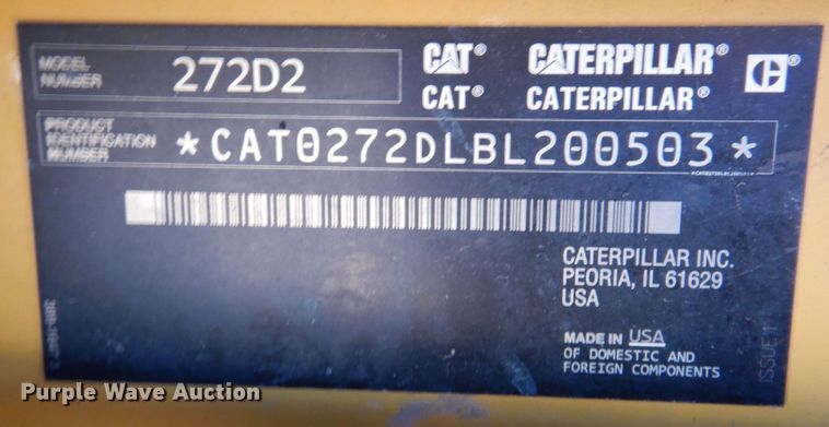 image for item DN2536 Caterpillar 272D2  skid steer loader