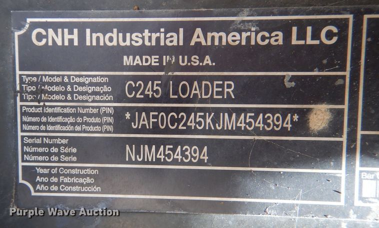 image for item DN5384 2018 New Holland C245  tracked skid steer loader