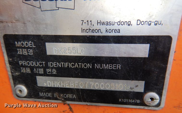 image for item DN5406 2007 Doosan DX255LC  excavator