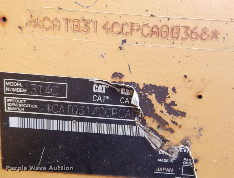 image for item DN5424 2004 Caterpillar 314CLCR  excavator