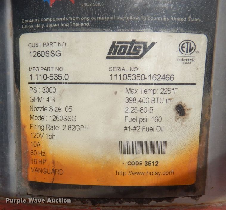 image for item DN6255 2001 Diamond T  equipment trailer with pressure washer