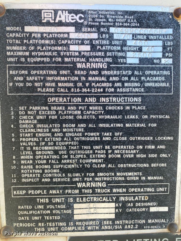 image for item DN6605 1999 Freightliner FL60  bucket truck