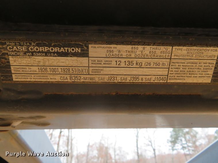 image for item DN7842 1998 Case 850G  dozer