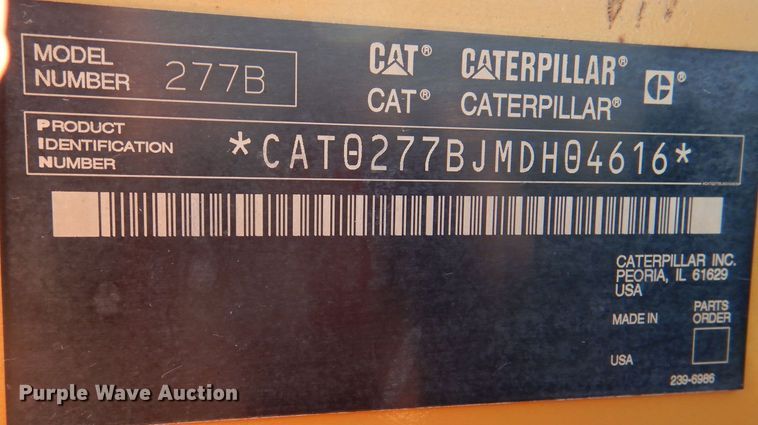 image for item GH9199 2006 Caterpillar 277B  tracked skid steer loader