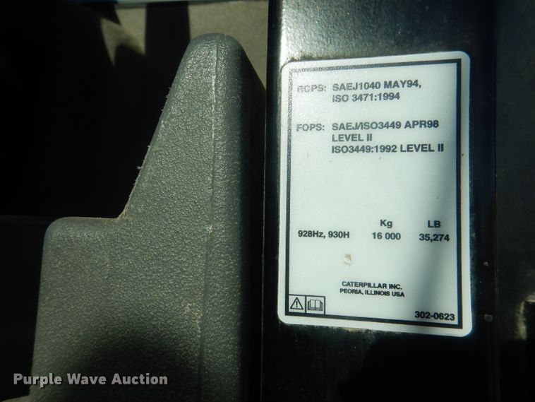 image for item HU9338 2011 Caterpillar 930H  high lift wheel loader