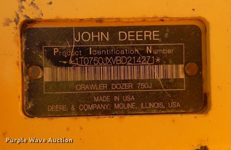 image for item HU9359 2012 John Deere 750J  dozer