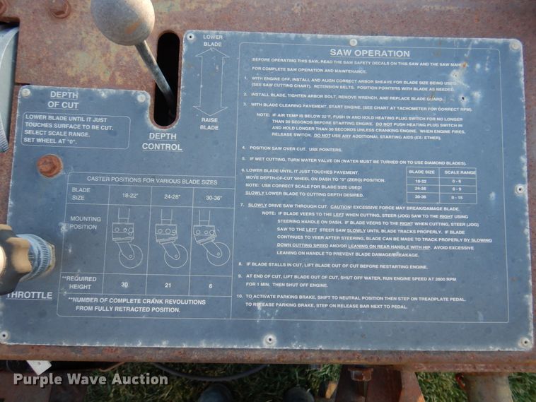 image for item IB9510 1994 Miller Spreader RRR70D  concrete saw