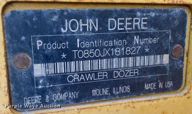 image for item IG9252 2010 John Deere 850J  dozer