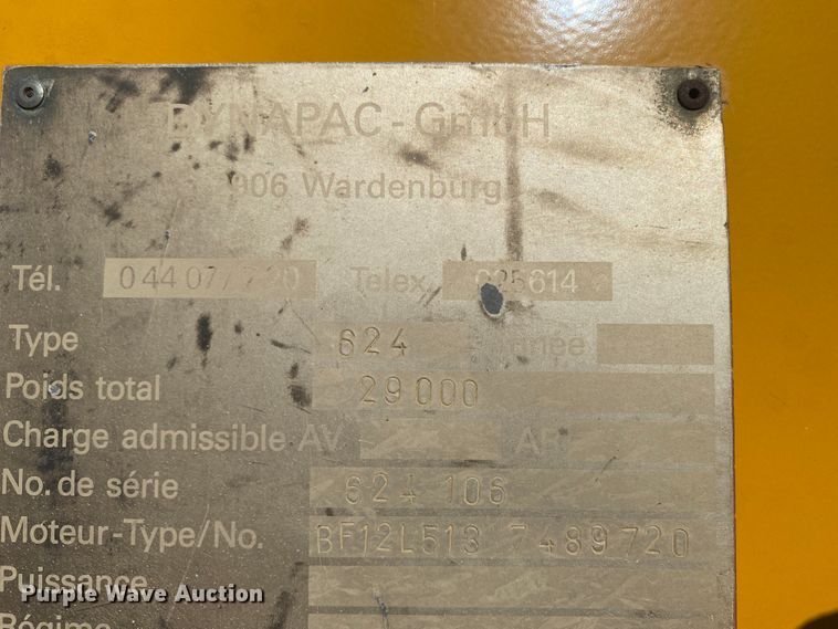 image for item IG9256 1985 Dynapac 624  tile plow