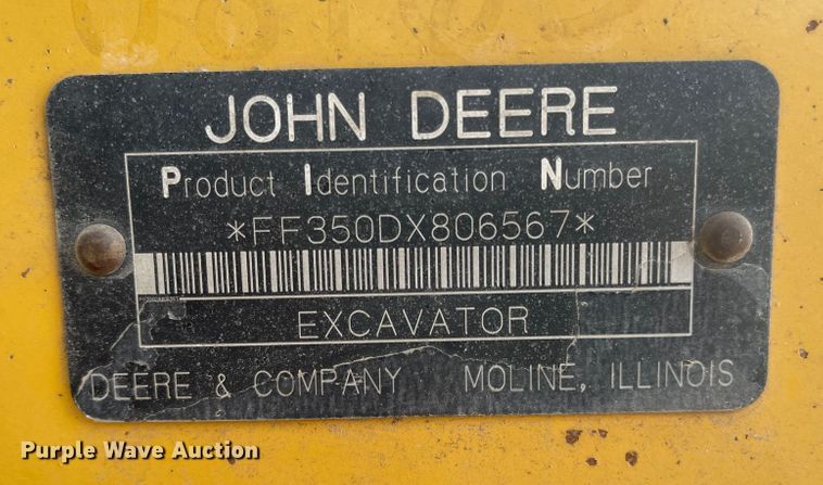 image for item IJ9500 2008 John Deere 350D LC  excavator
