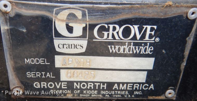 image for item IU9751 Grove AP308  crane