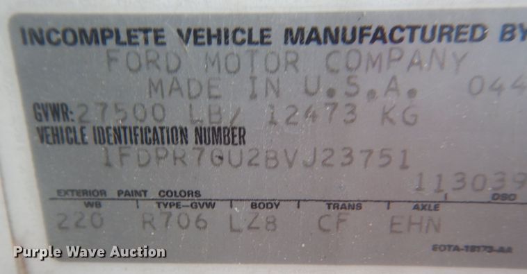 image for item IU9774 1981 Ford LN7000  truck cab and chassis