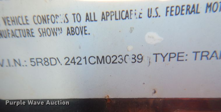 image for item IU9777 2012 Maxey  equipment trailer