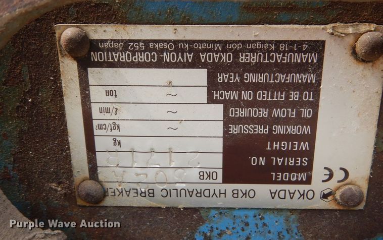 image for item IU9782 Okada 302A  skid steer breaker