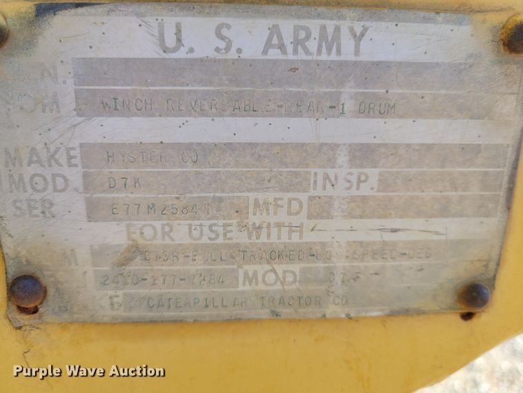 image for item IV9671 1973 Caterpillar D7  dozer