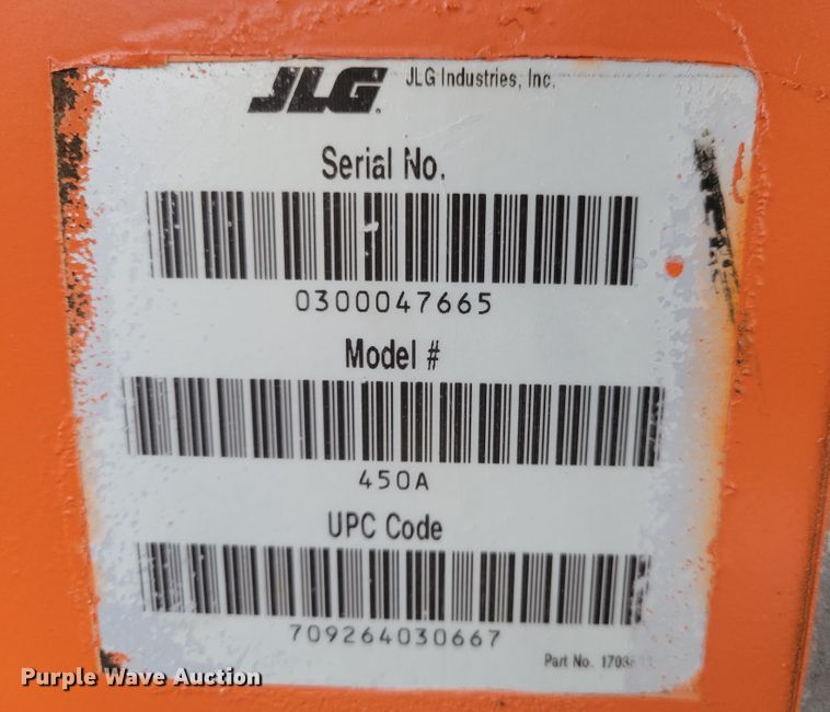 image for item IV9672 2000 JLG 450A Series II  boom lift