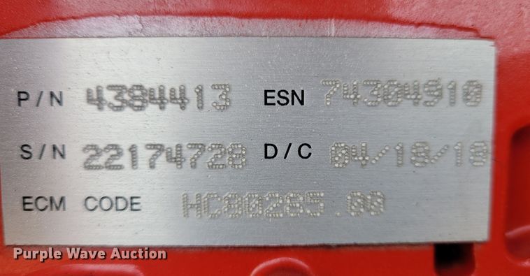 image for item IV9675 2018 Cummins ISB6.7  engine