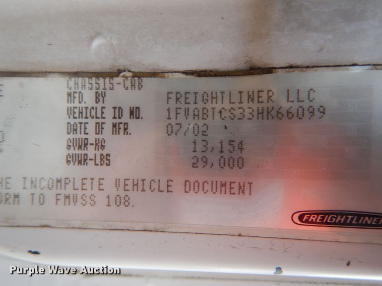 image for item IV9713 2003 Freightliner FL70  bucket truck
