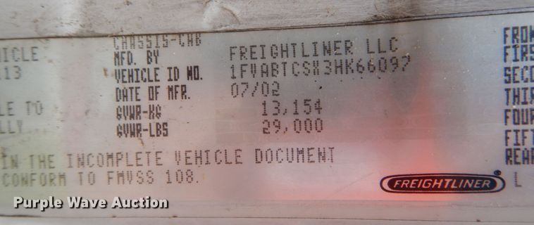 image for item IV9714 2003 Freightliner FL70  bucket truck
