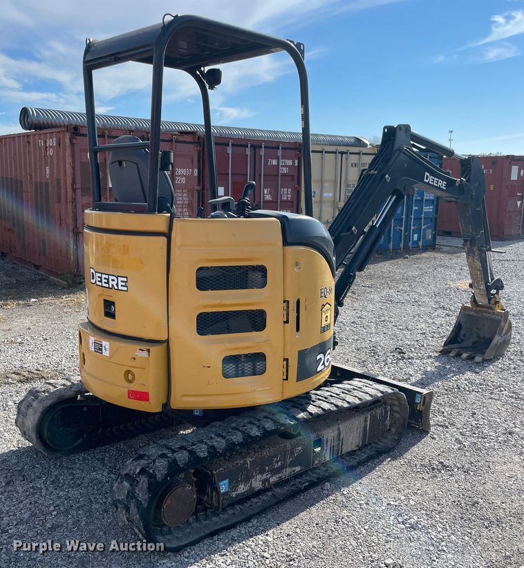 image for item IX9689 2015 John Deere 26G  mini excavator