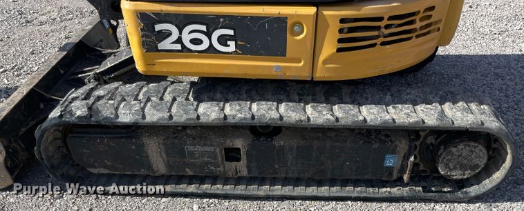 image for item IX9689 2015 John Deere 26G  mini excavator