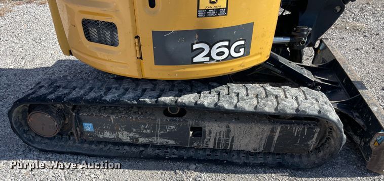 image for item IX9689 2015 John Deere 26G  mini excavator